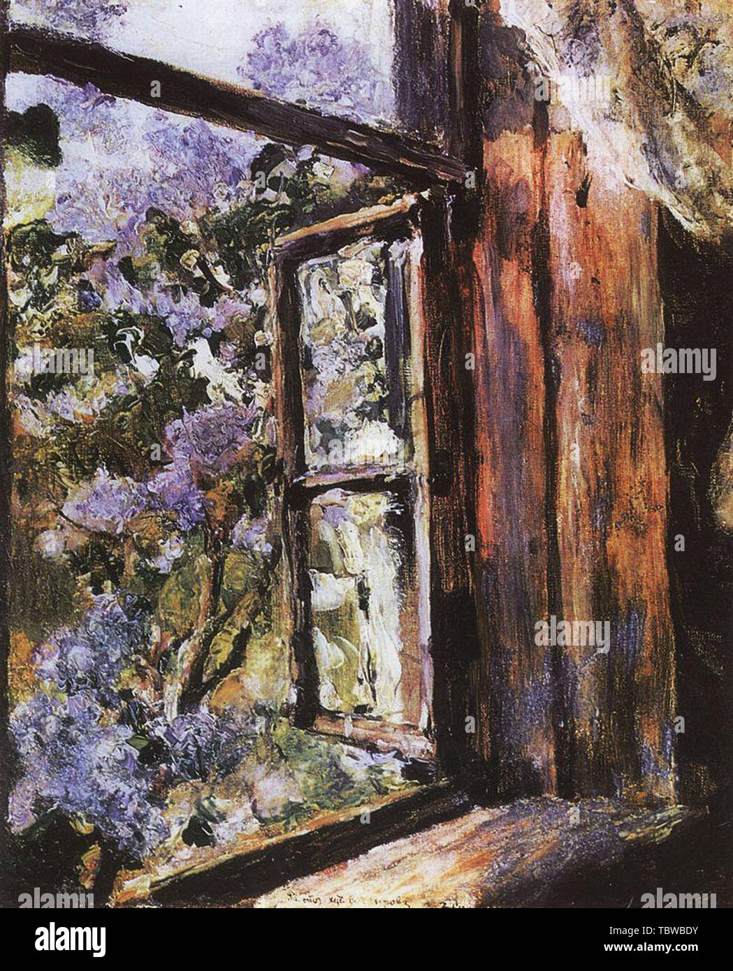 Valentin Serov - Open Window Lilacs 1886 Stock Photo