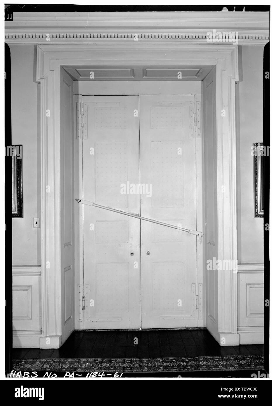 MAIN DOORS WITH LOCK RAIL, MAIN HALL Cliveden, 6401 Germantown Avenue