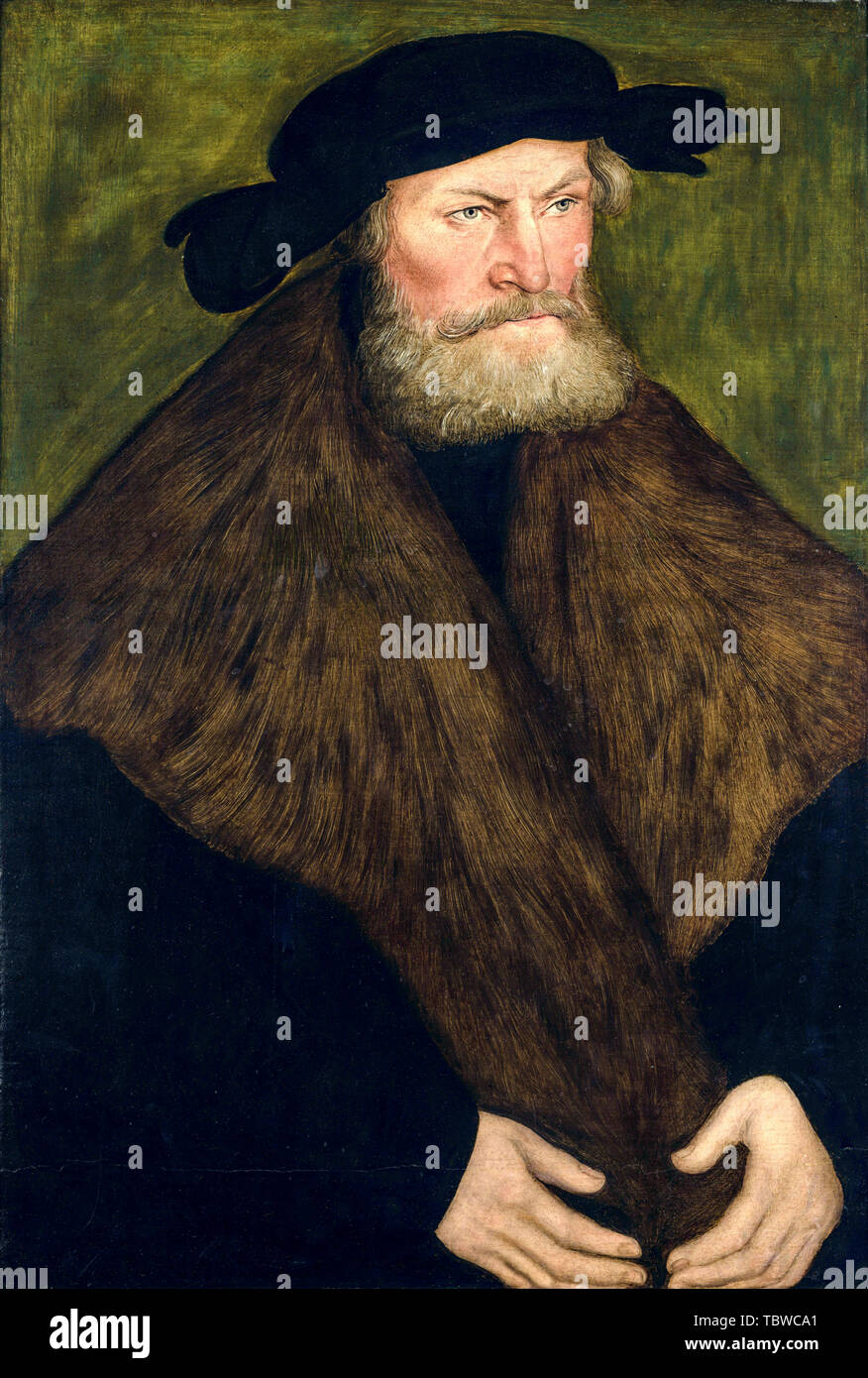 Lucas Cranach the Elder, Duke Henry IV, the Devout of Saxony, portrait painting, 1528 Stock Photo