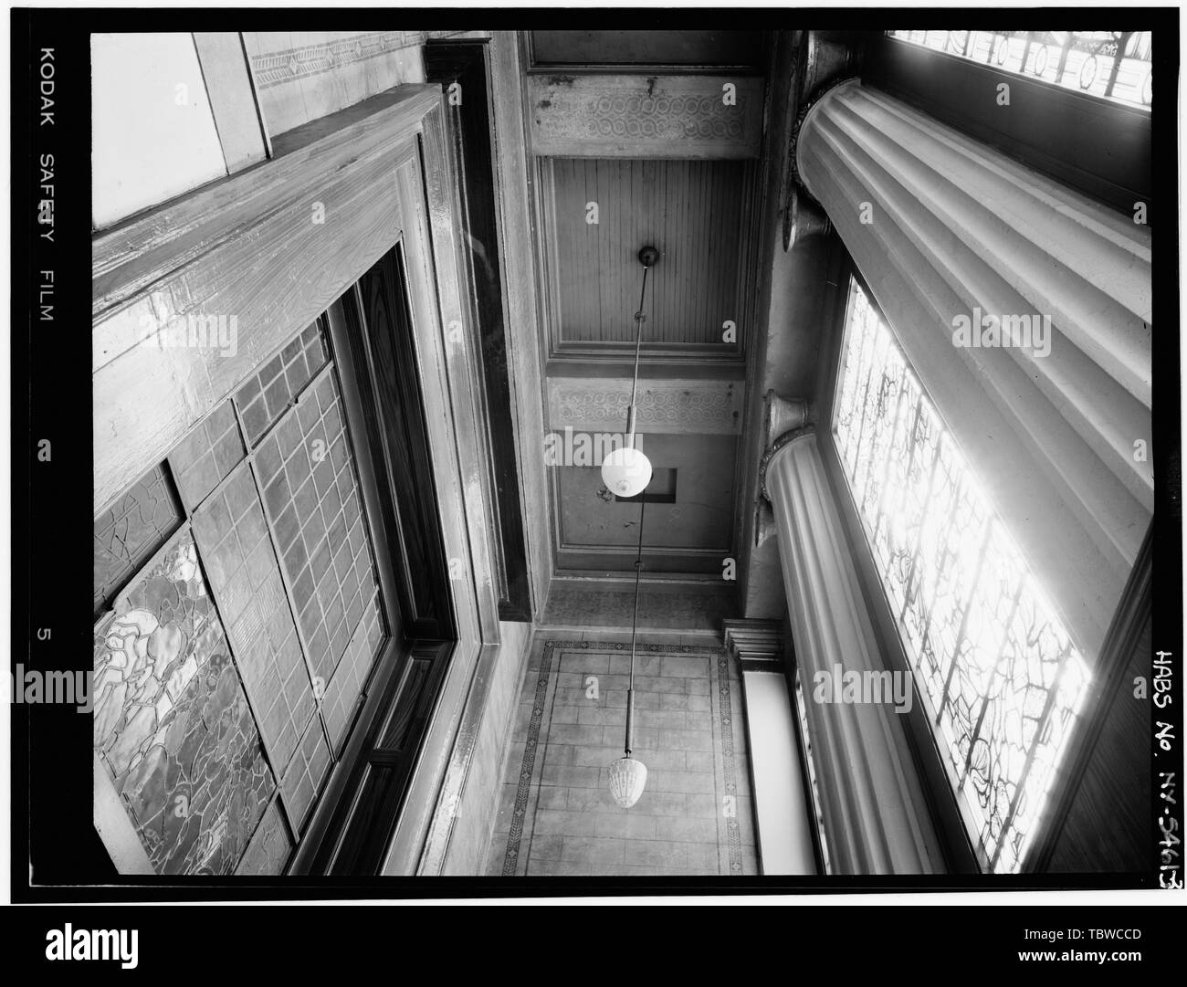 MAIN ELEVATION, INTERIOR OF PORTICO, VIEW LOOKING AT CEILING Church of