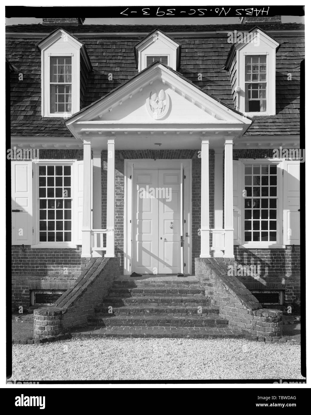 MAIN ENTRY, SOUTH (FRONT) ELEVATION Mulberry, Cooper River, West Branch