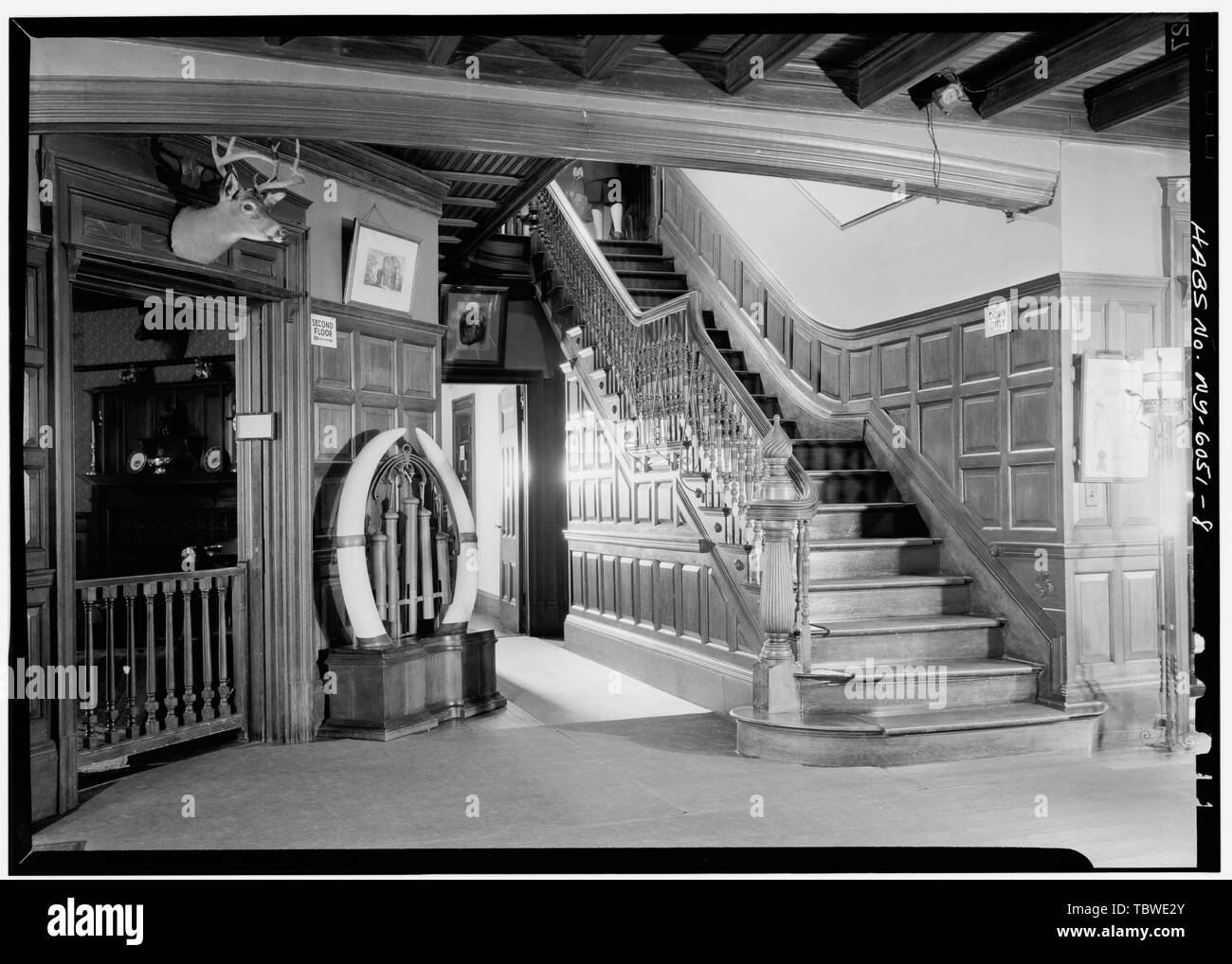 MAIN HALL, VIEW OF STAIRWAY Sagamore Hill, Oyster Bay, Nassau County