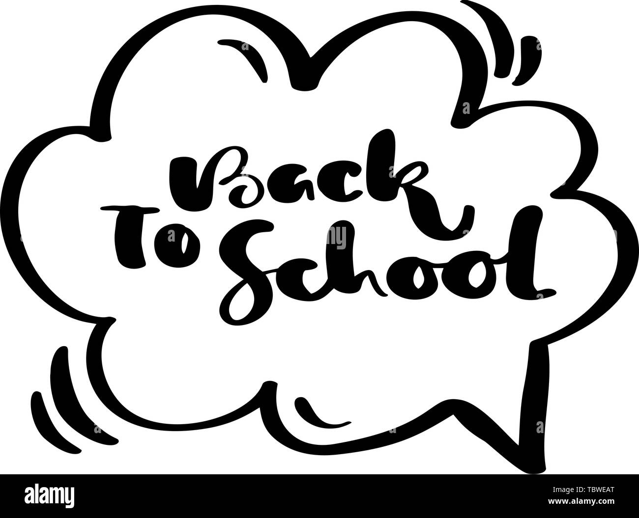 Back to school - lettering calligraphy phrase Vector Image