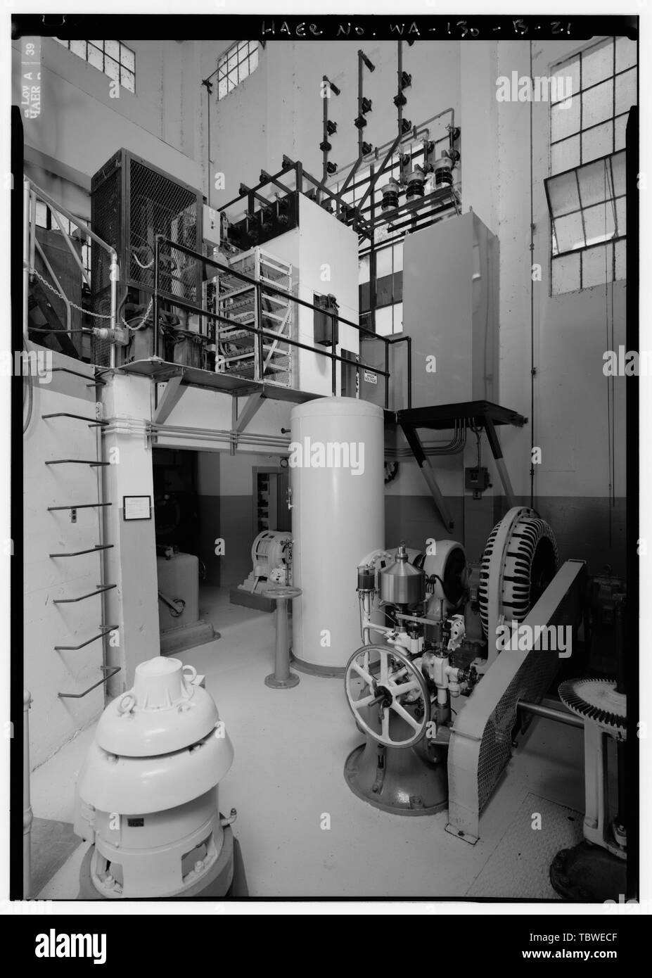 MAIN HYDRAULIC OIL TANK FOR GOVERNORS, AND 56 KW STATION GENERATOR WITH