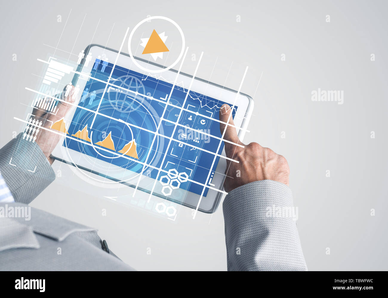 Interface of mobile application with charts and financial data Stock ...
