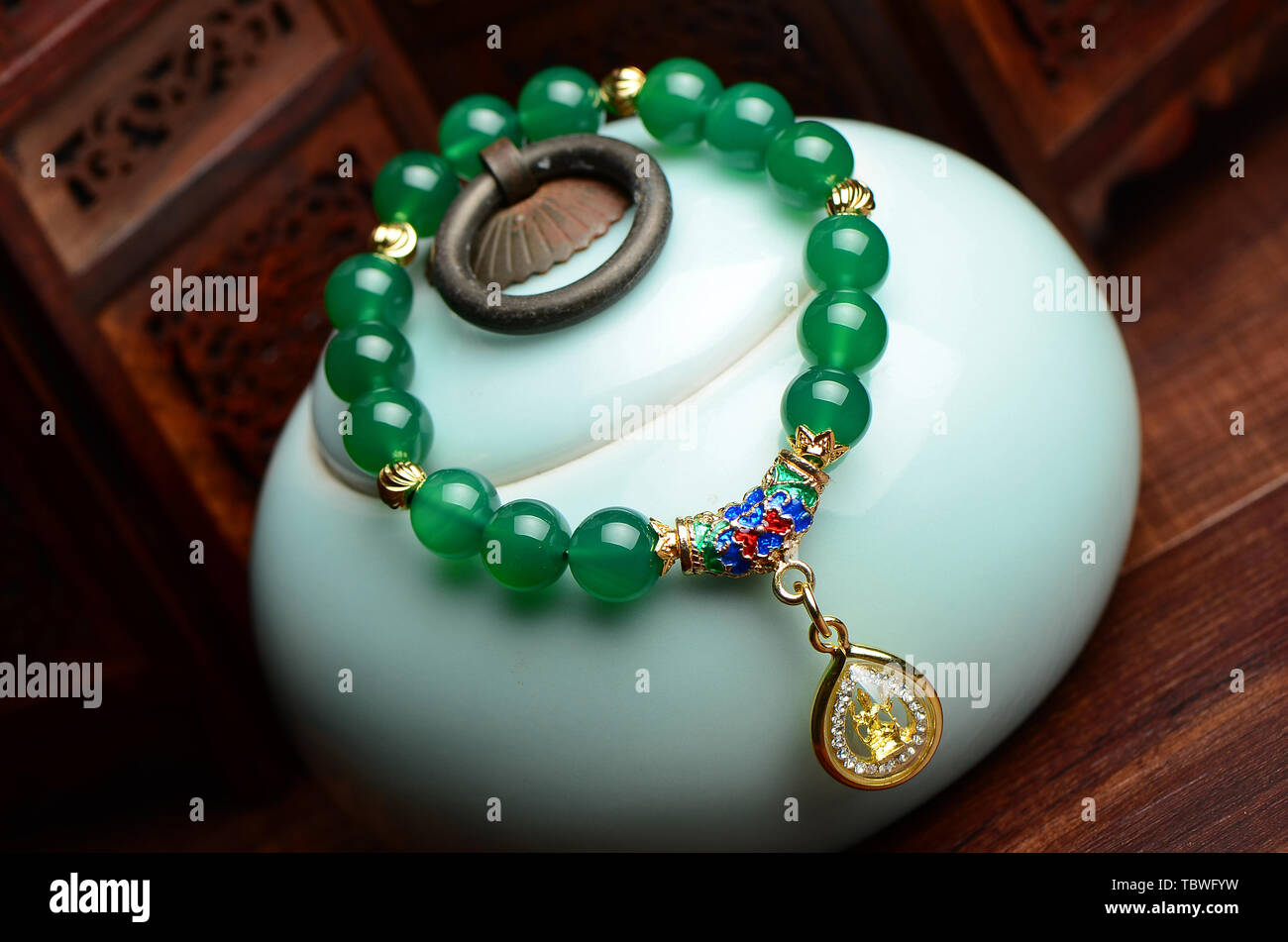 Green sale buddha bracelet