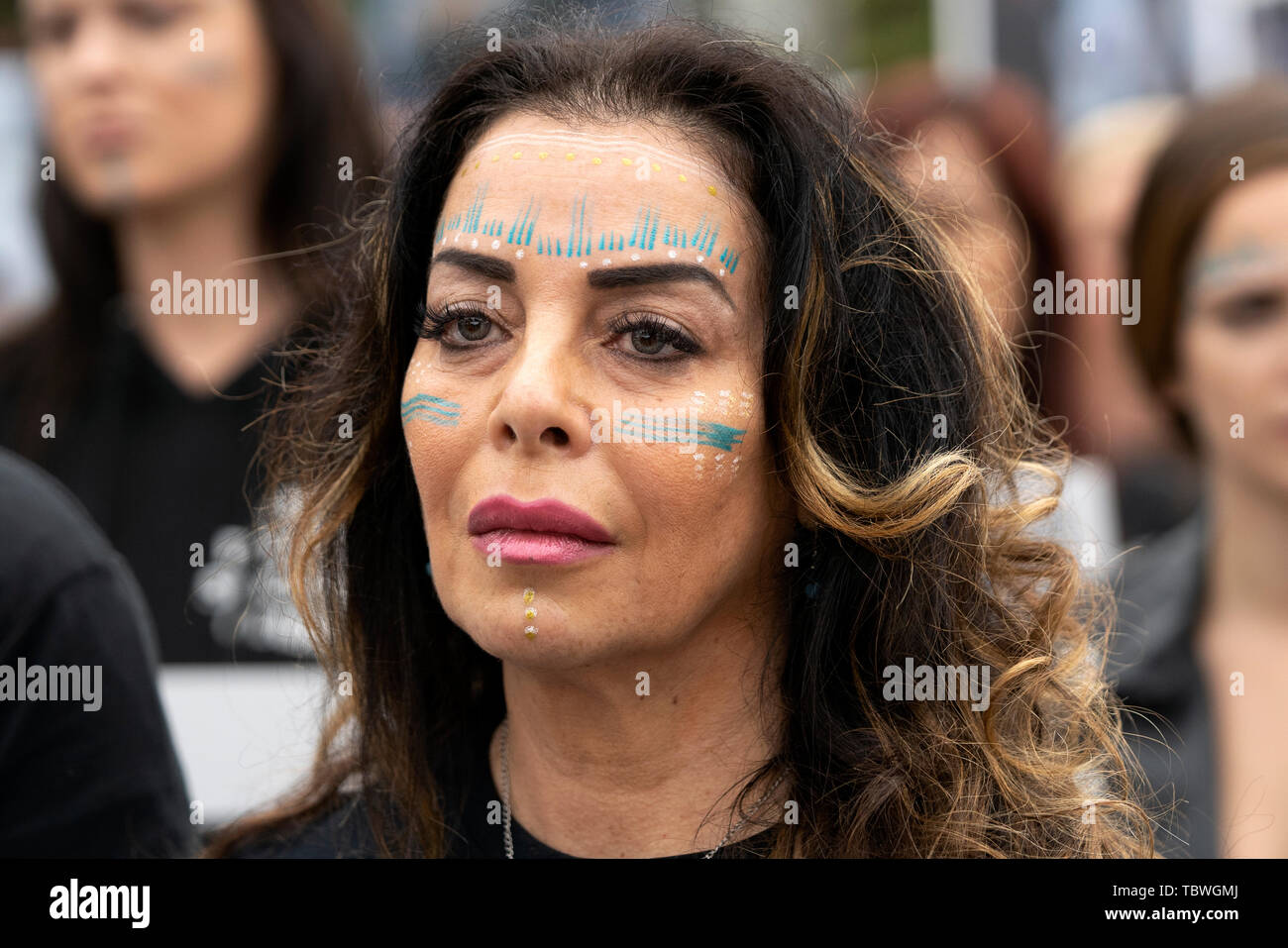 Animal Rights Seen With Marks In Her Face During The 9th Annual animal-rights-seen-with-marks-in-her-face-during-the-9th-annual