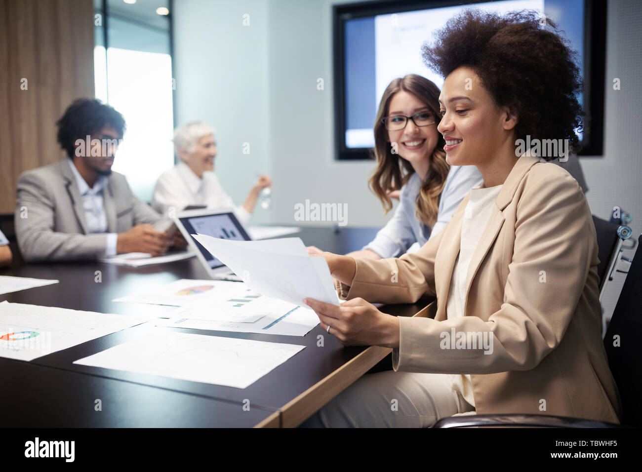 Meeting Corporate Success Business Brainstorming Teamwork Concept Stock ...