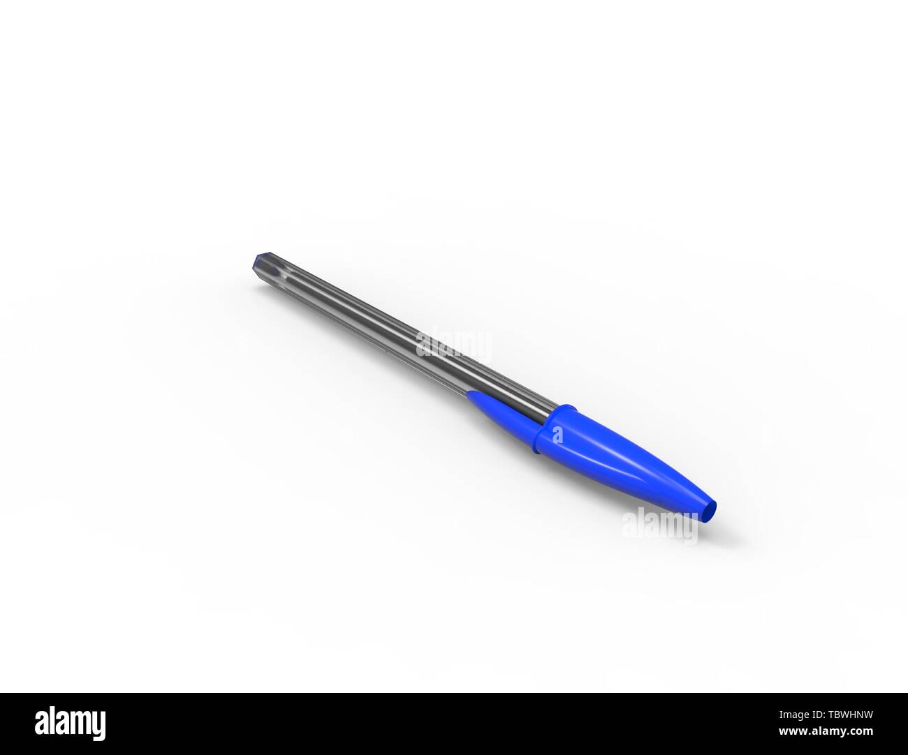 3D rendering of ballpoint pens isolated on white background Stock Photo ...