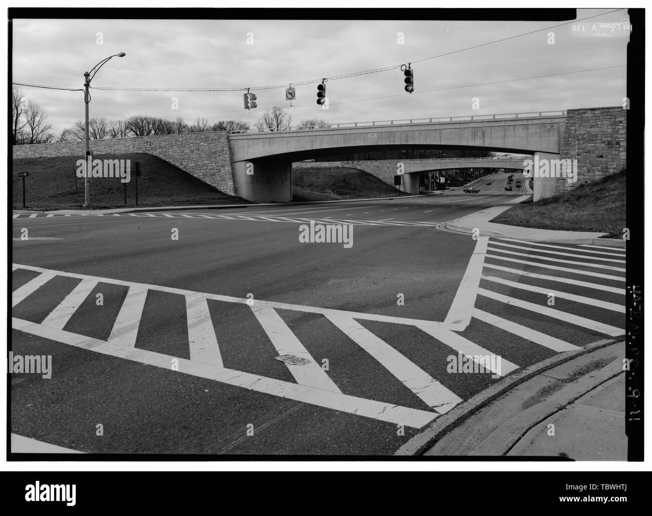 MARYLAND HIGHWAY 410 (RIVERDALE ROAD) OVERPASS. VIEW W. (Lowe 