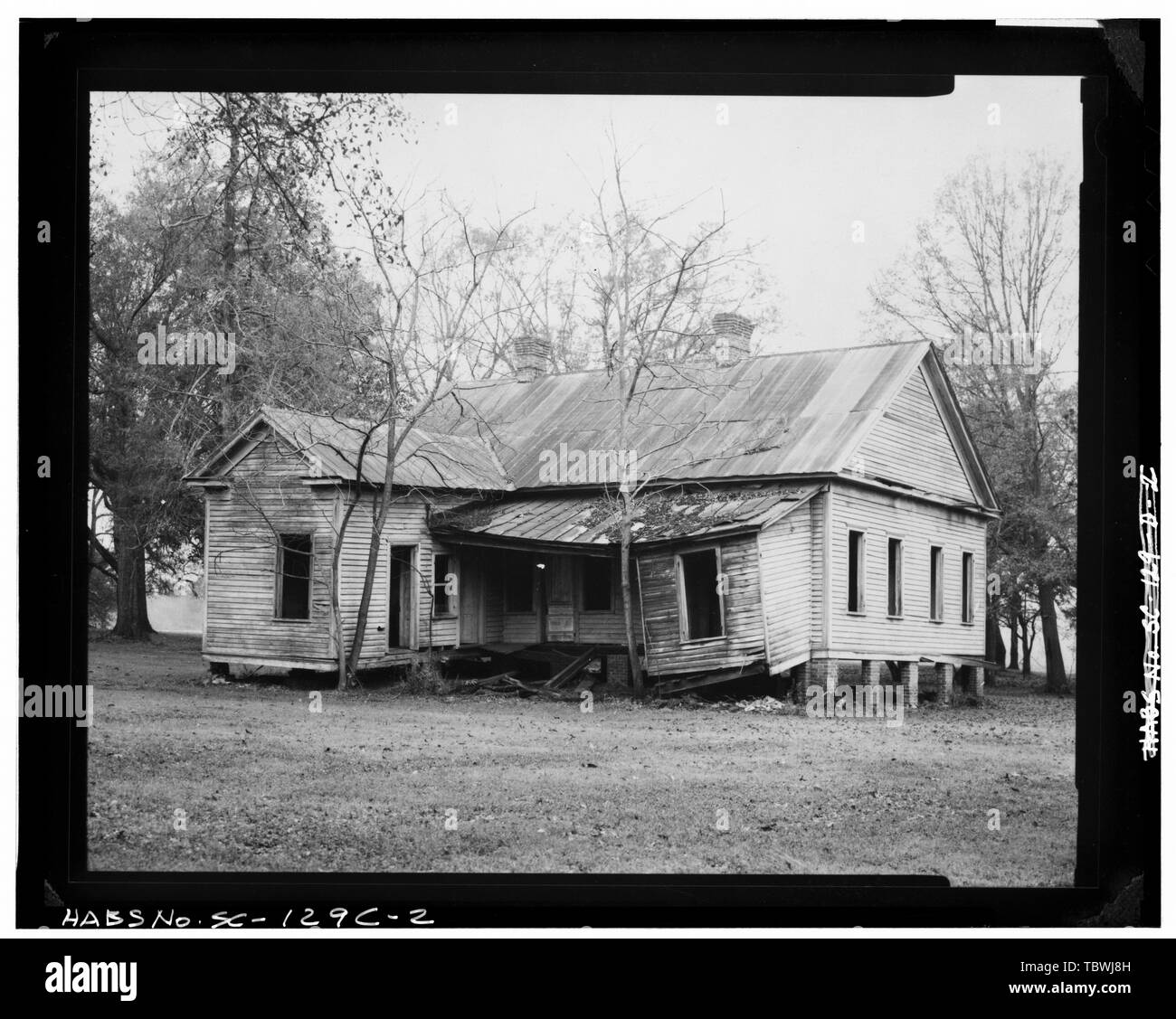 MATTHEW SINGLETON RESIDENCE, LOOKING NORTHWEST  Kensington Plantation, Matthew Singleton Residence, U.S. Route 601, Eastover, Richland County, SC Stock Photo
