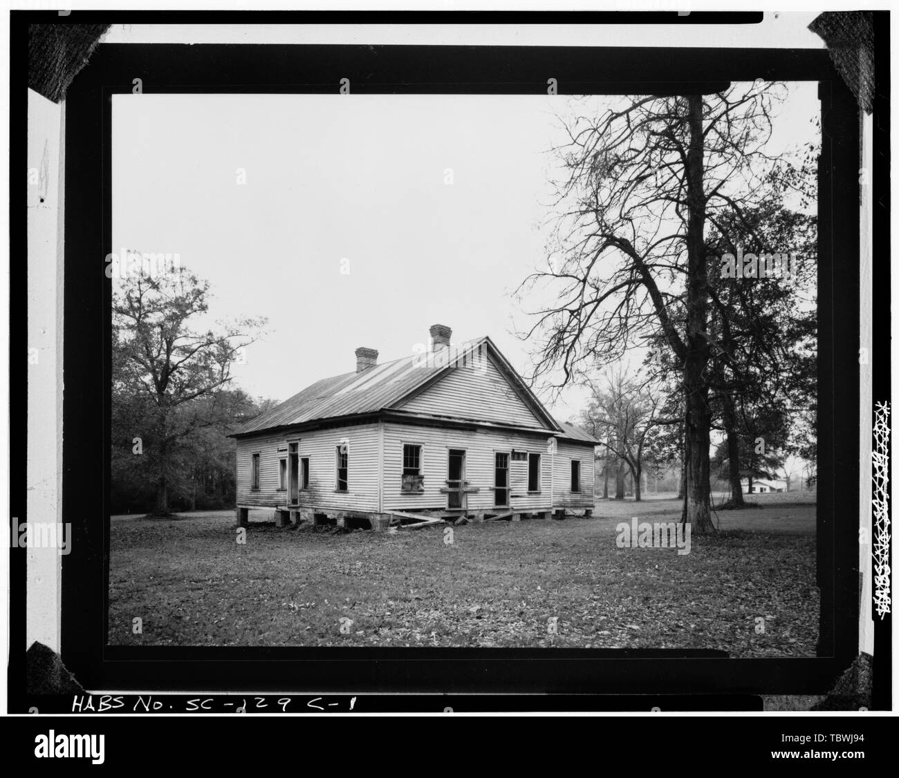 MATTHEW SINGLETON RESIDENCE, LOOKING SOUTHEAST  Kensington Plantation, Matthew Singleton Residence, U.S. Route 601, Eastover, Richland County, SC Stock Photo
