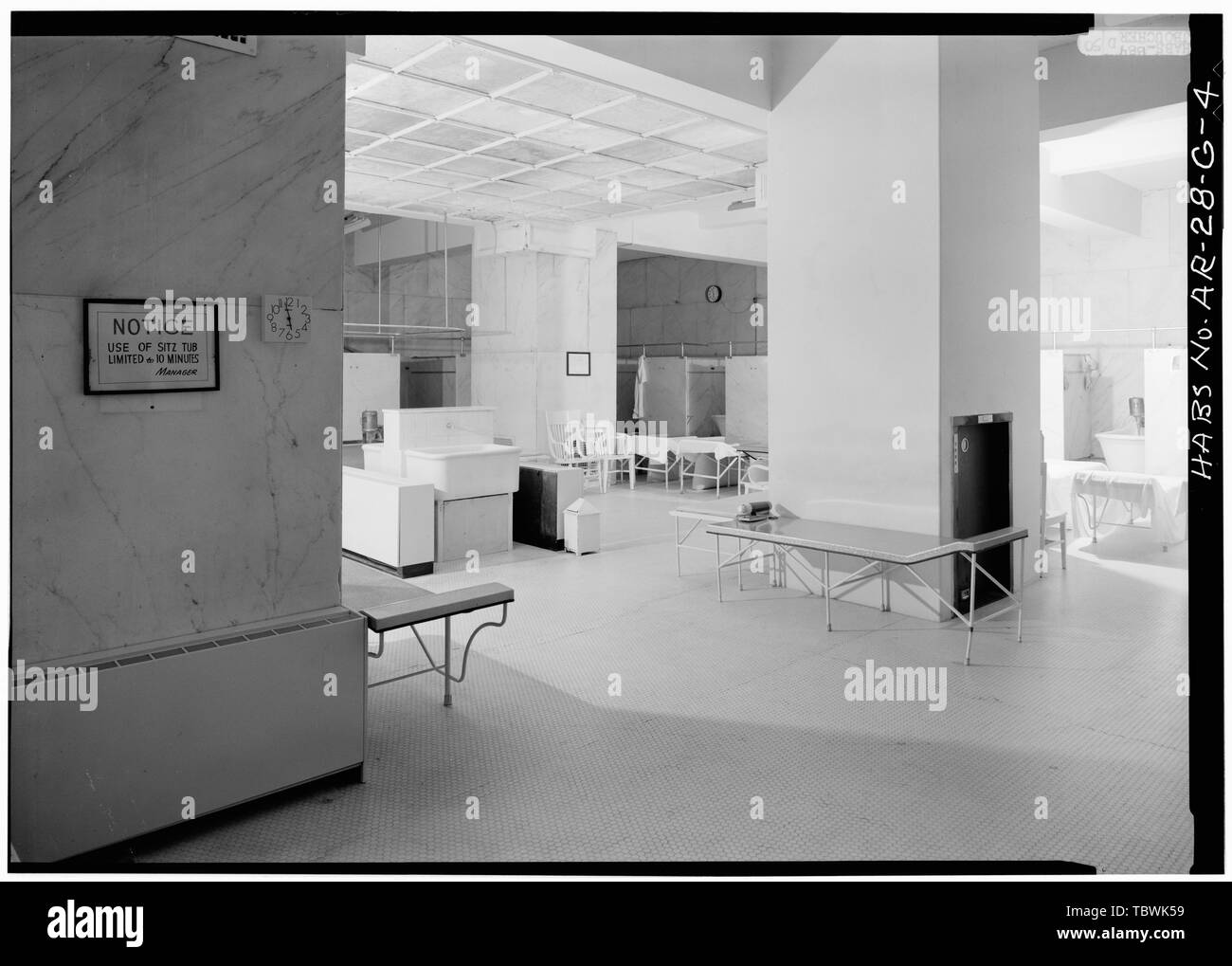 MEN'S BATH, FIRST FLOOR Bathhouse Row, Buckstaff Bathhouse, Central