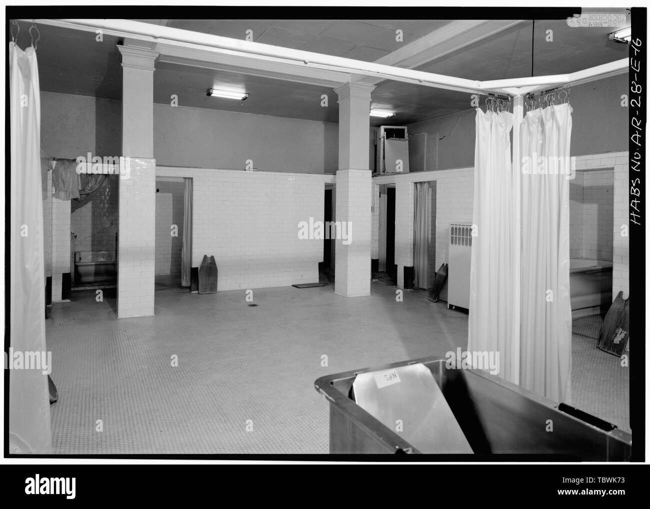 MEN'S BATH, FIRST FLOOR, SOUTHEAST REAR OF BUILDING, FROM NORTH