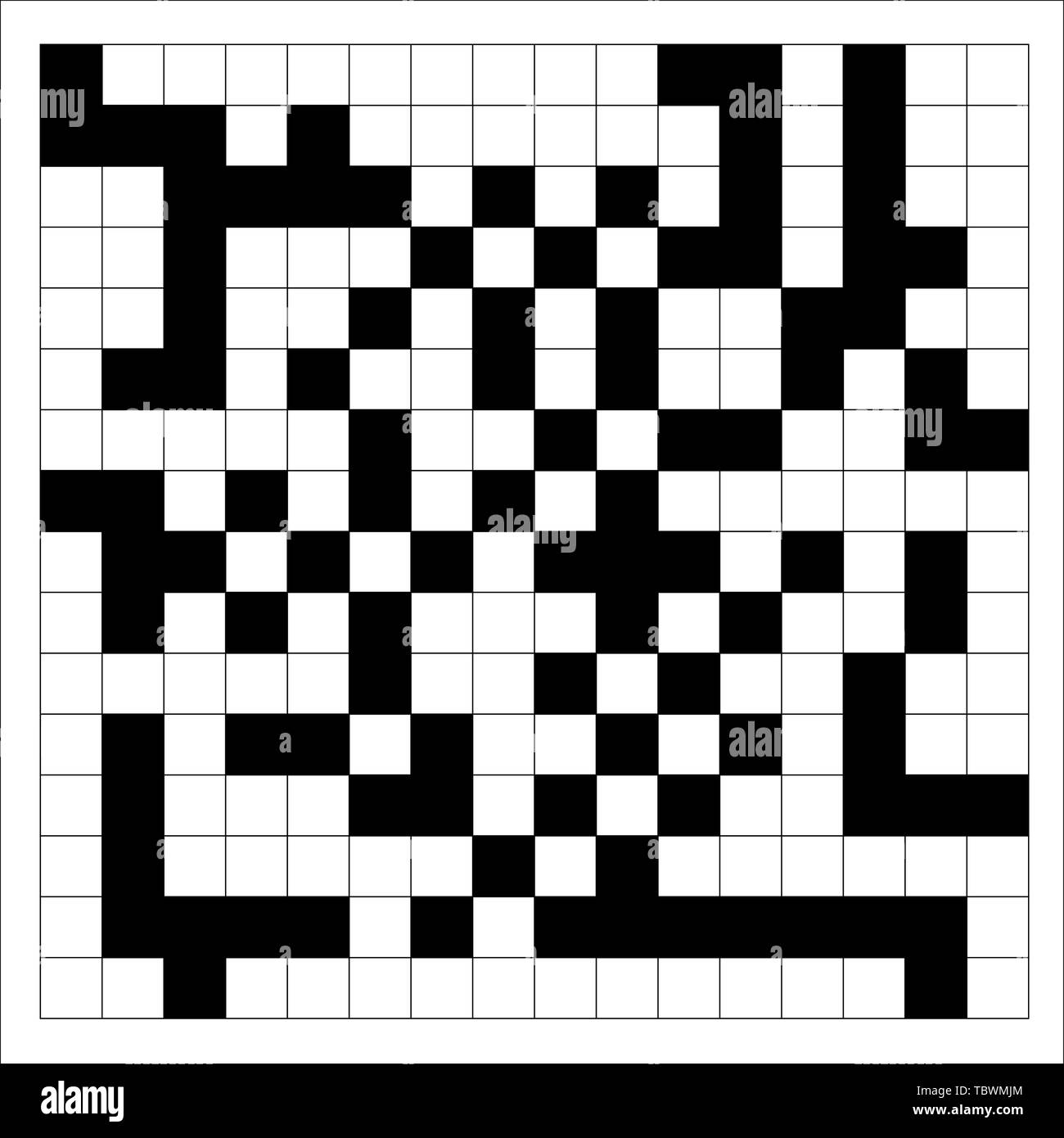 Crossword Pixel Pattern Vector Illustration eps 10 Stock Vector