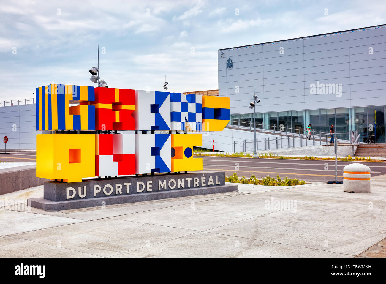 Montreal, Canada June, 2018 Grand quay sign of the port of Montreal