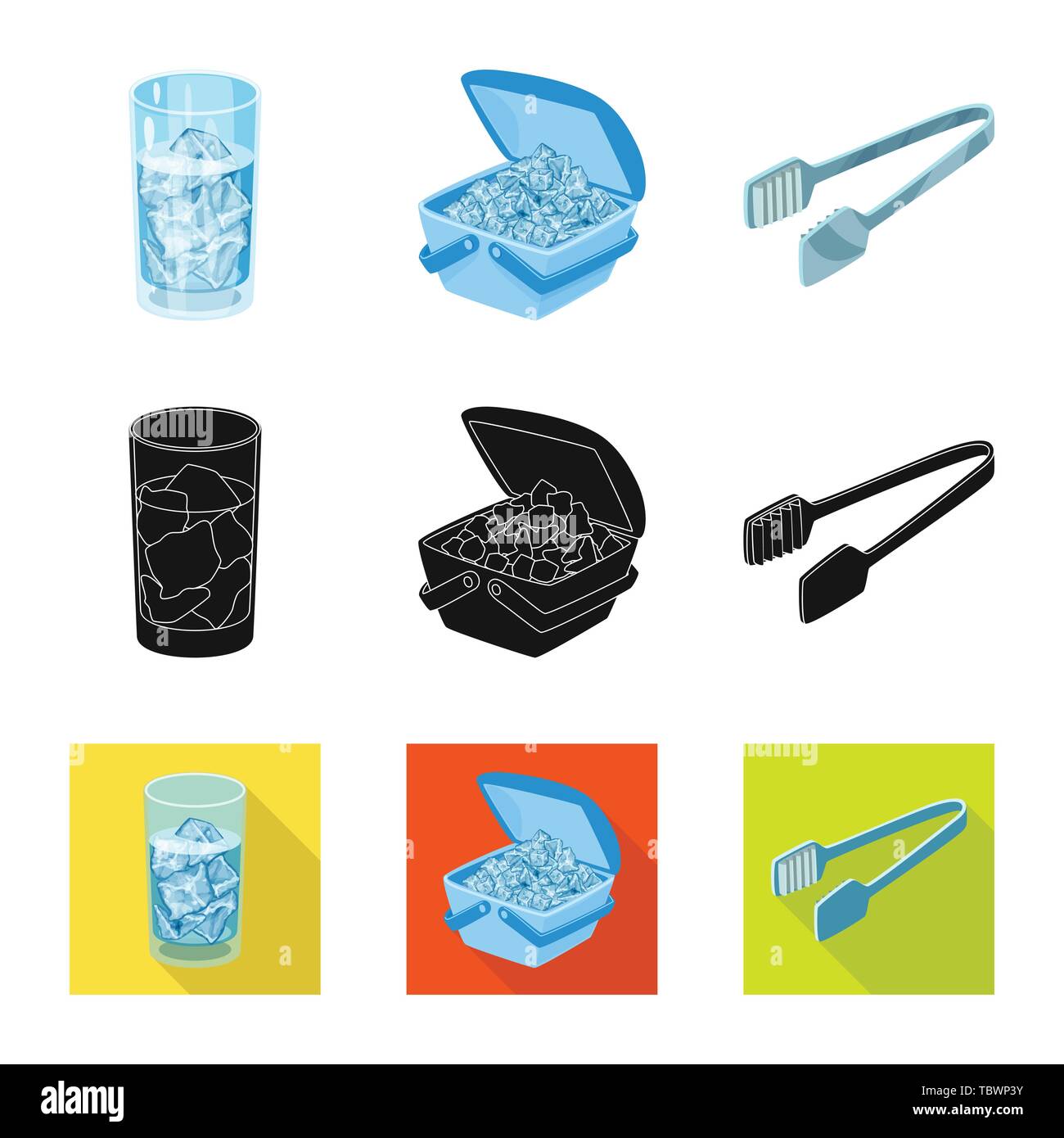 Vector design of texture and frozen symbol. Collection of texture and ...
