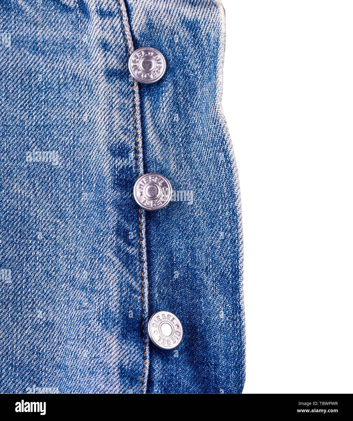 Chisinau, Moldova February 10, 2017: Diesel buttons on jeans. Diesel -  Italian design company and brand clothing and accessories Stock Photo -  Alamy