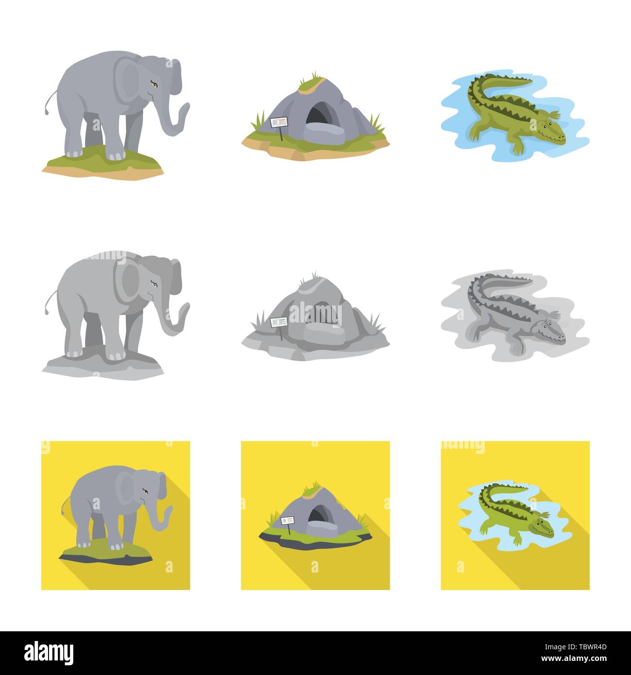 Isolated object of nature and fun symbol. Set of nature and ...
