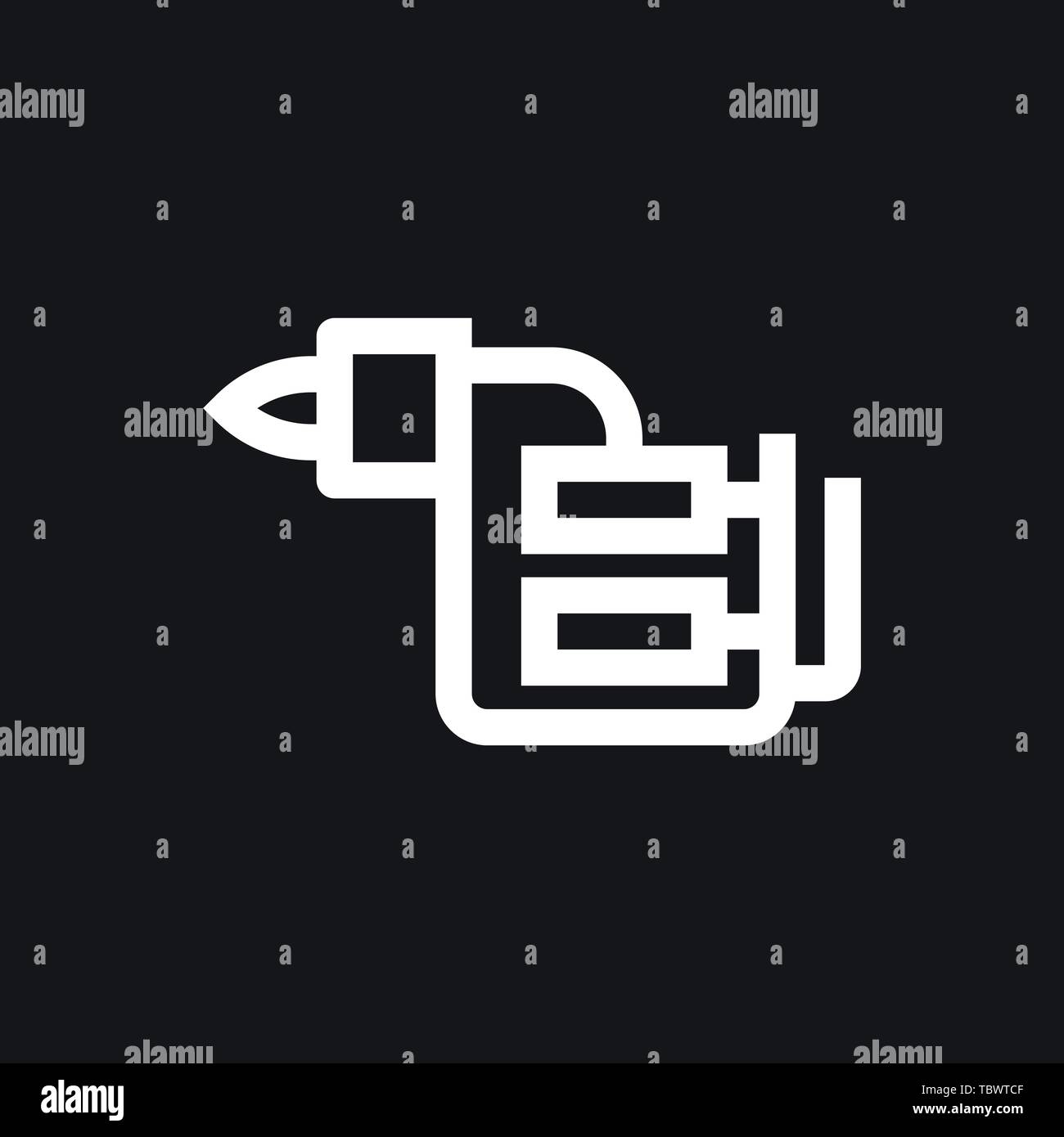 Tattoo Machine Icon vector sign symbol Stock Vector