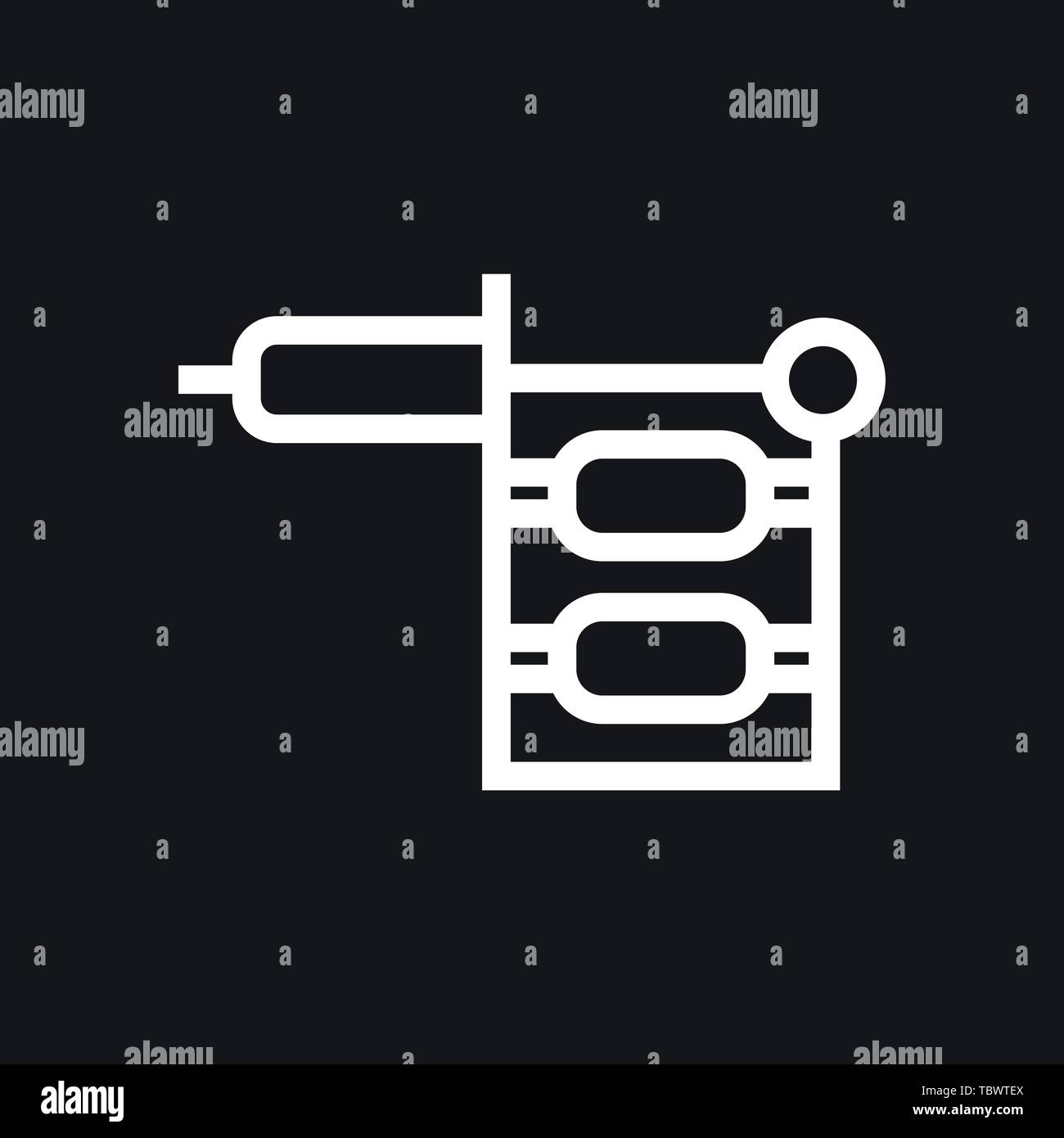 Tattoo Machine Icon vector sign symbol Stock Vector
