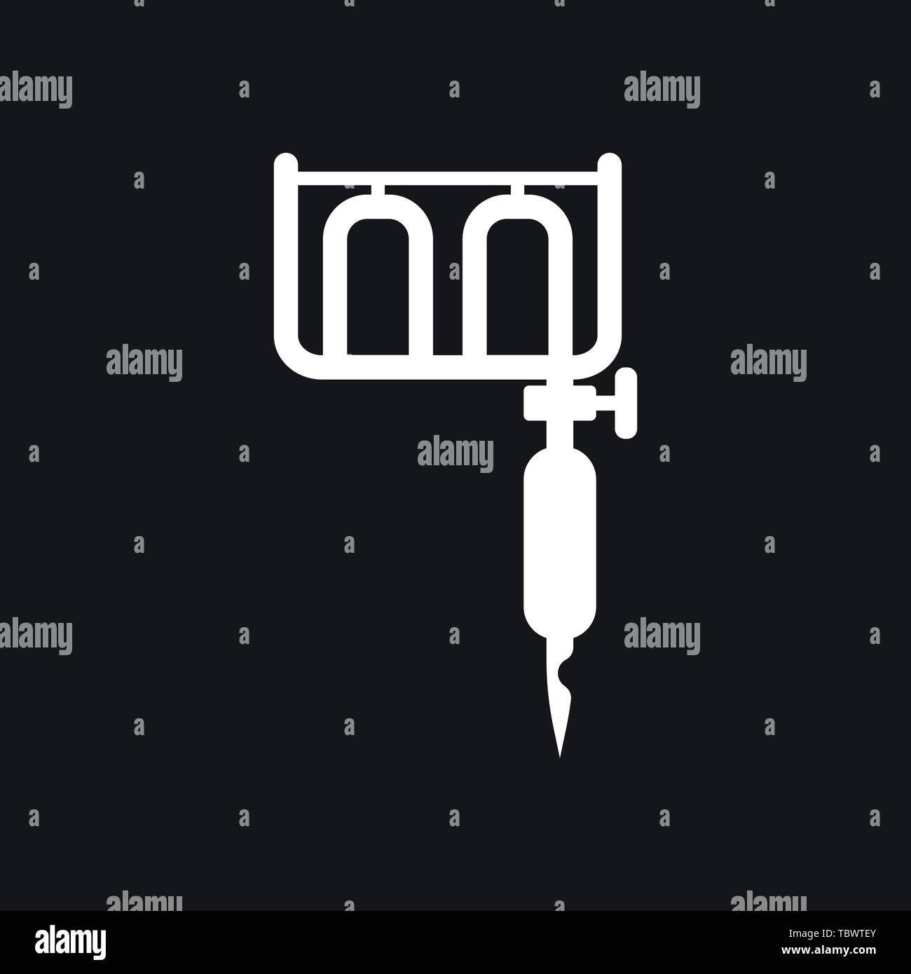 Tattoo Machine Icon vector sign symbol Stock Vector