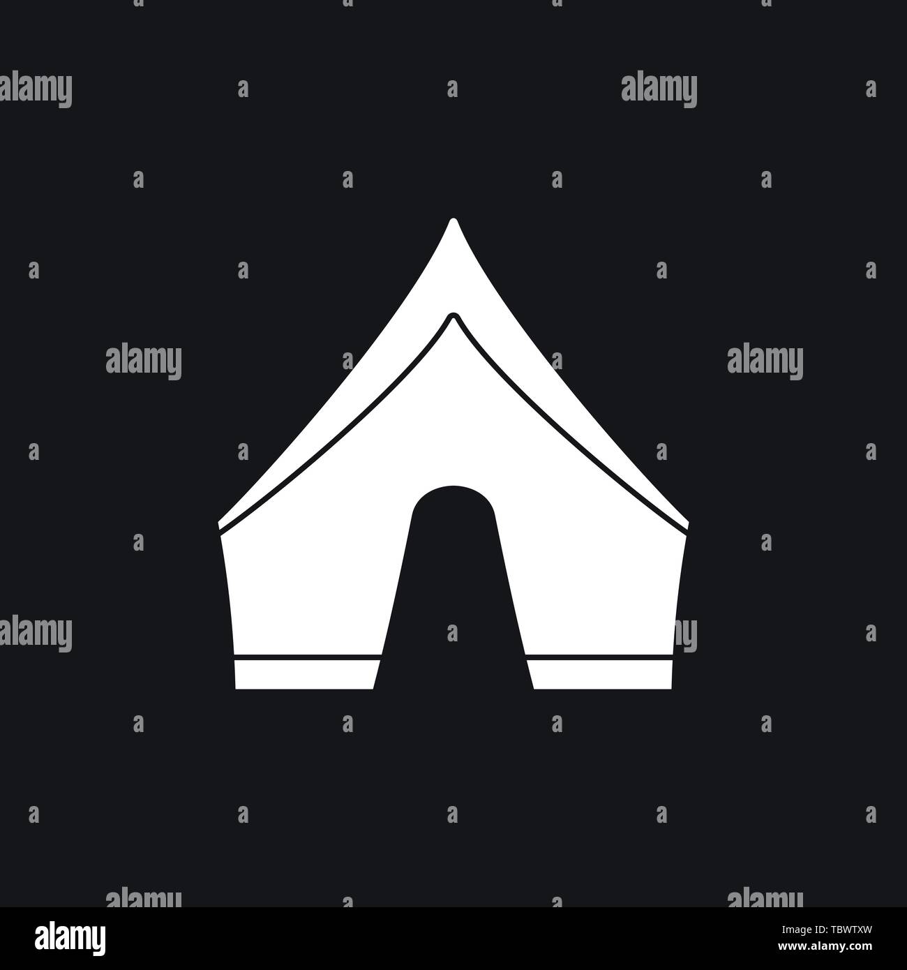 Camping tent icon vector sign symbol Stock Vector