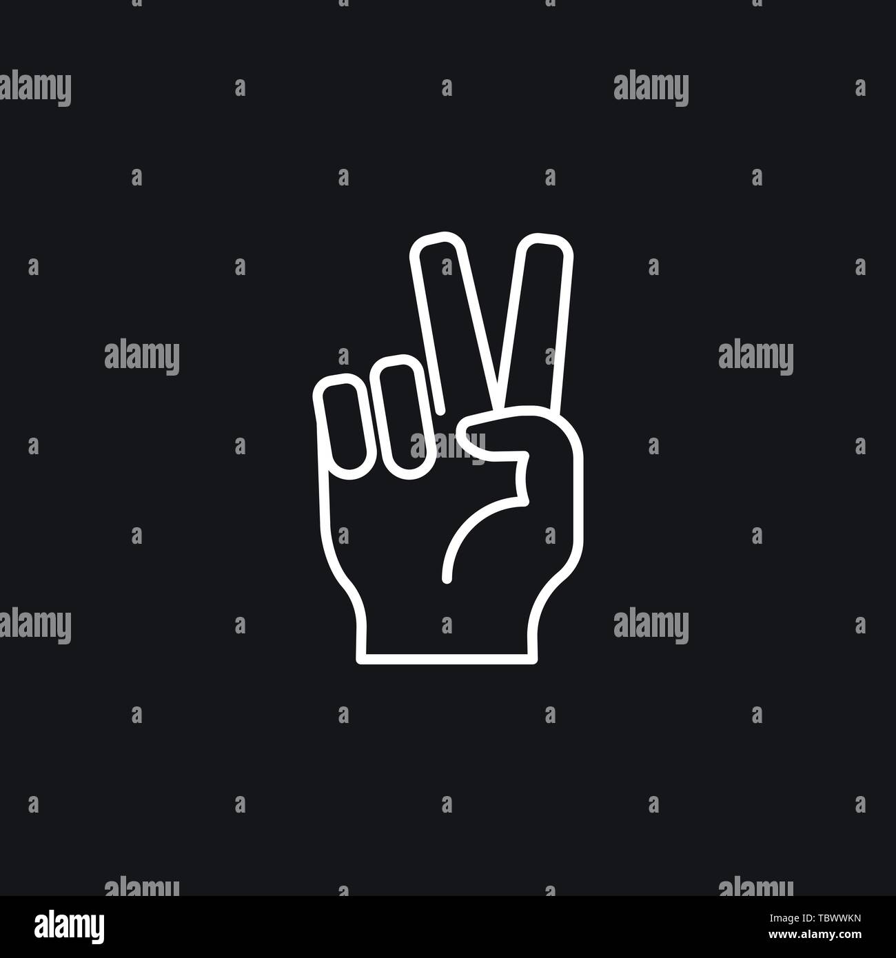 Victory icon vector sign symbol Stock Vector Image & Art Alamy