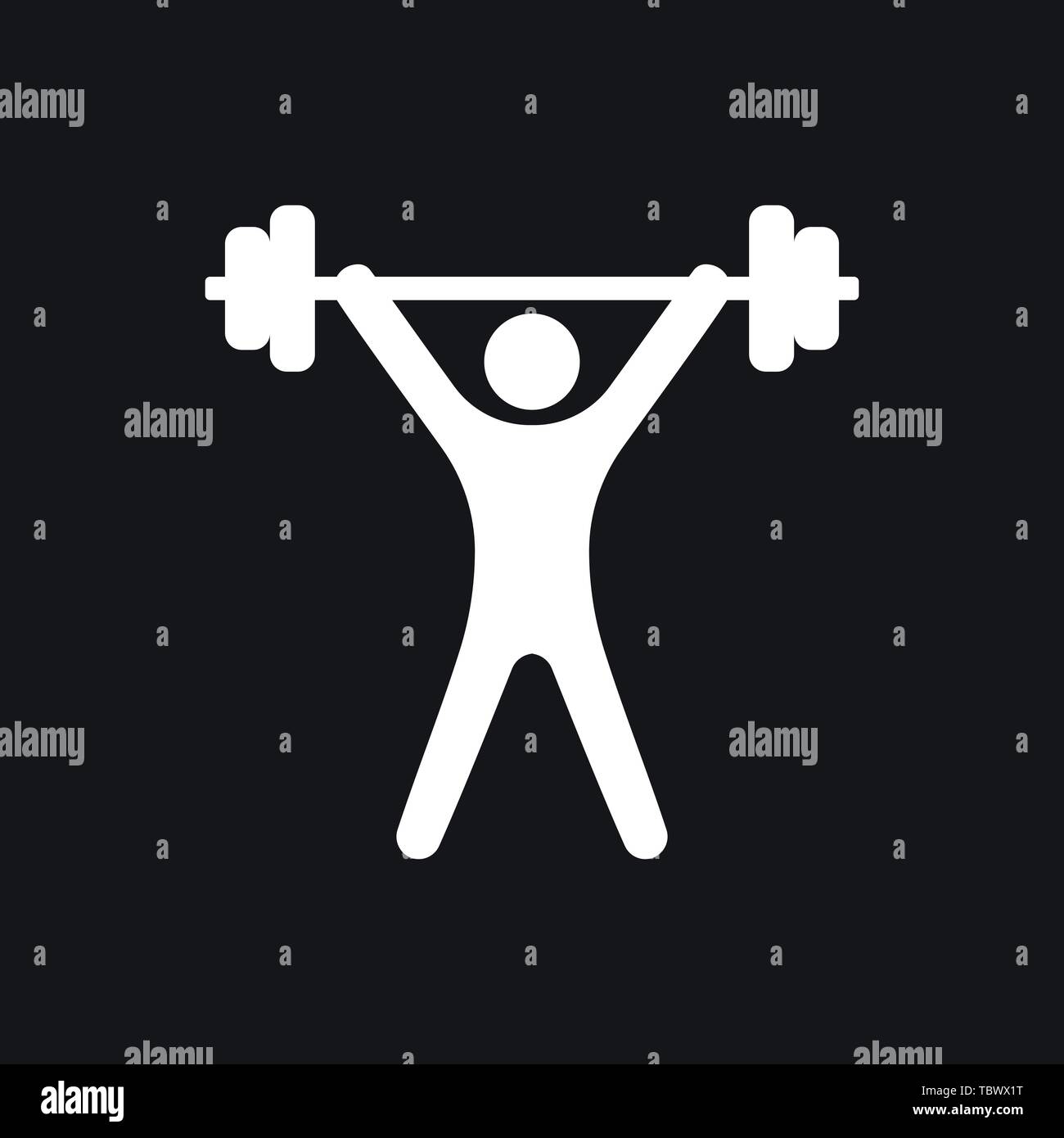 Weightlifter icon vector sign symbol Stock Vector