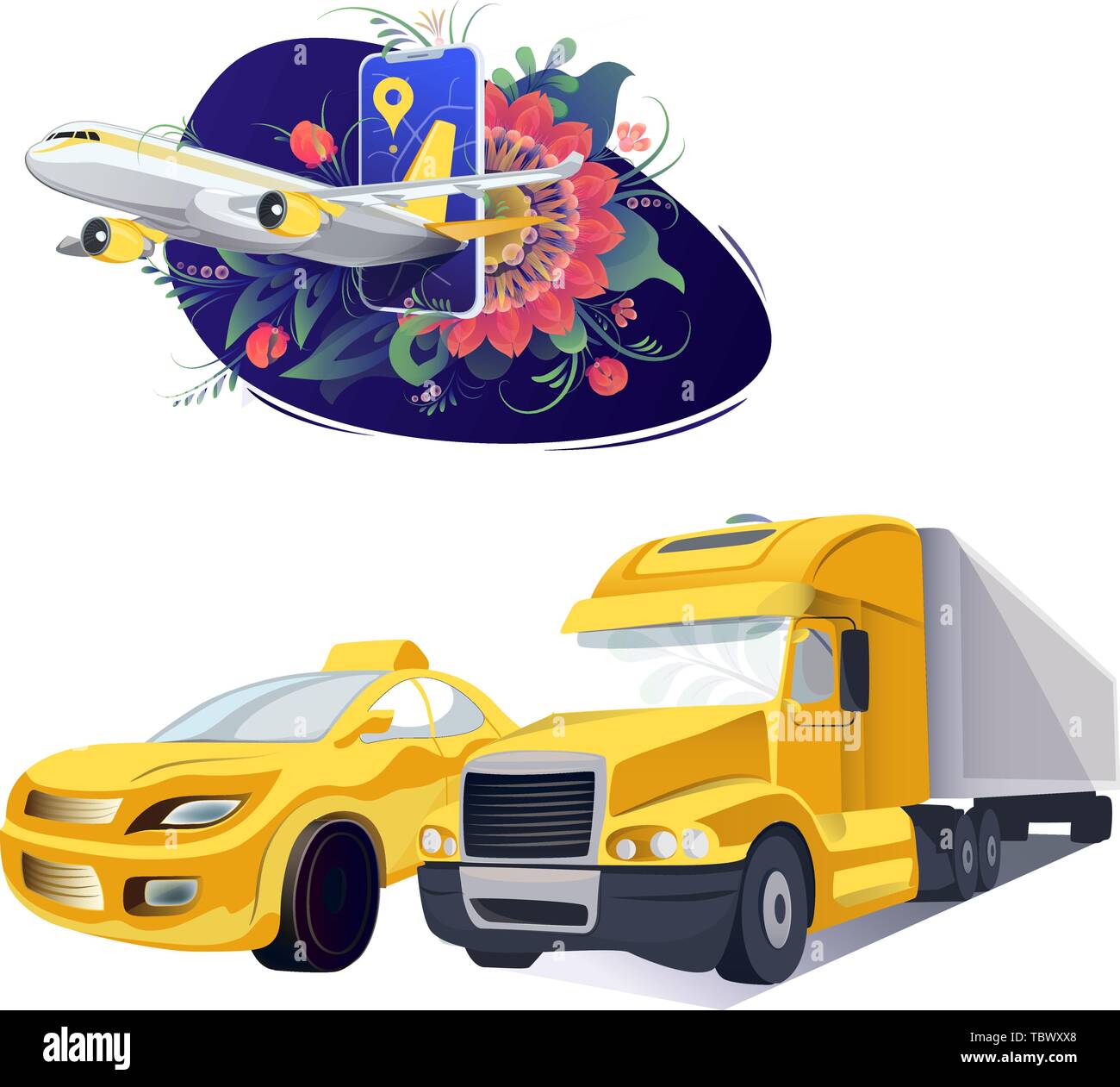 Delivery global tracking system service online Vector Image