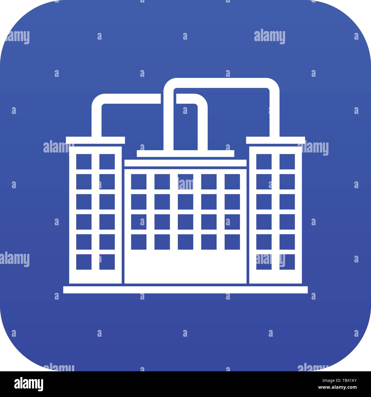 Plant building icon digital blue Stock Vector Image & Art - Alamy