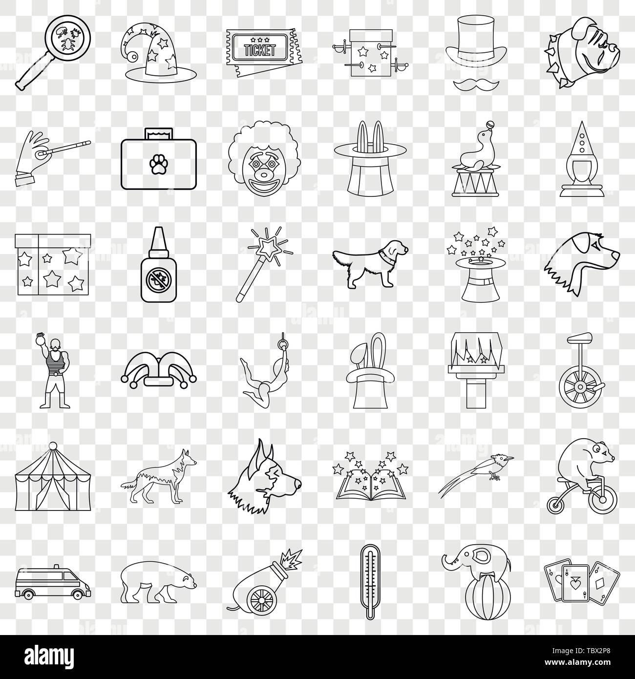 Forest icons set, outline style Stock Vector Image & Art - Alamy