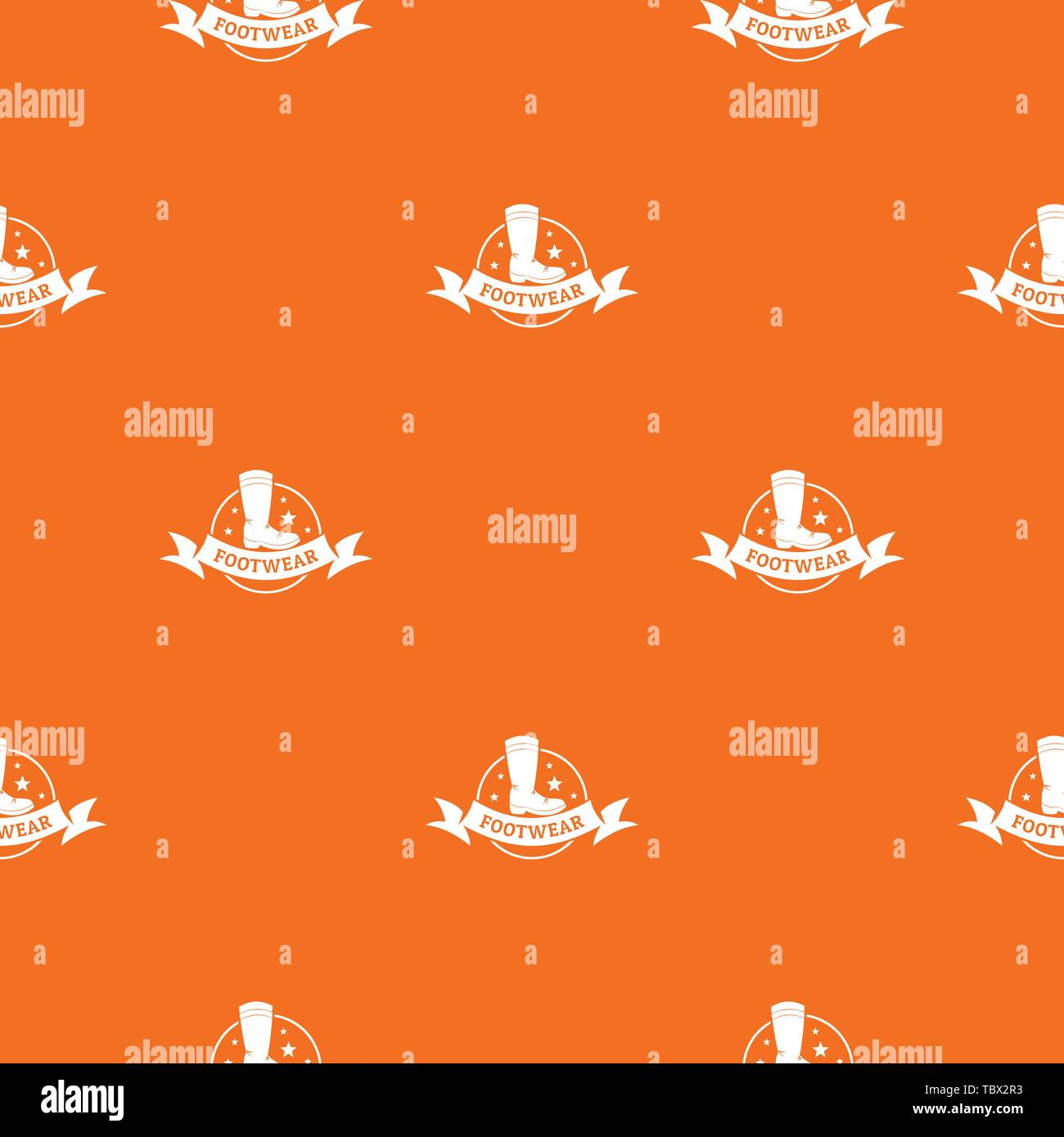 Footwear pattern vector orange Stock Vector