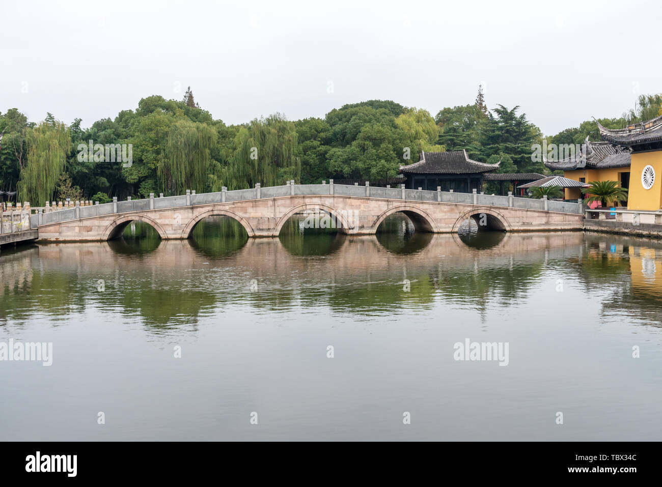 Confucius Bridge and Temple of Quanfu Temple in Suzhou Stock Photo - Alamy