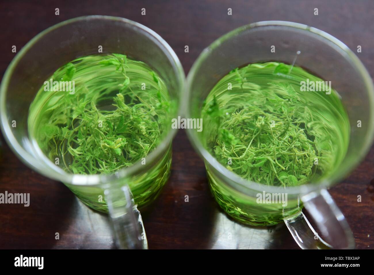 Tangle Tea Tangled blue tea Stock Photo - Alamy