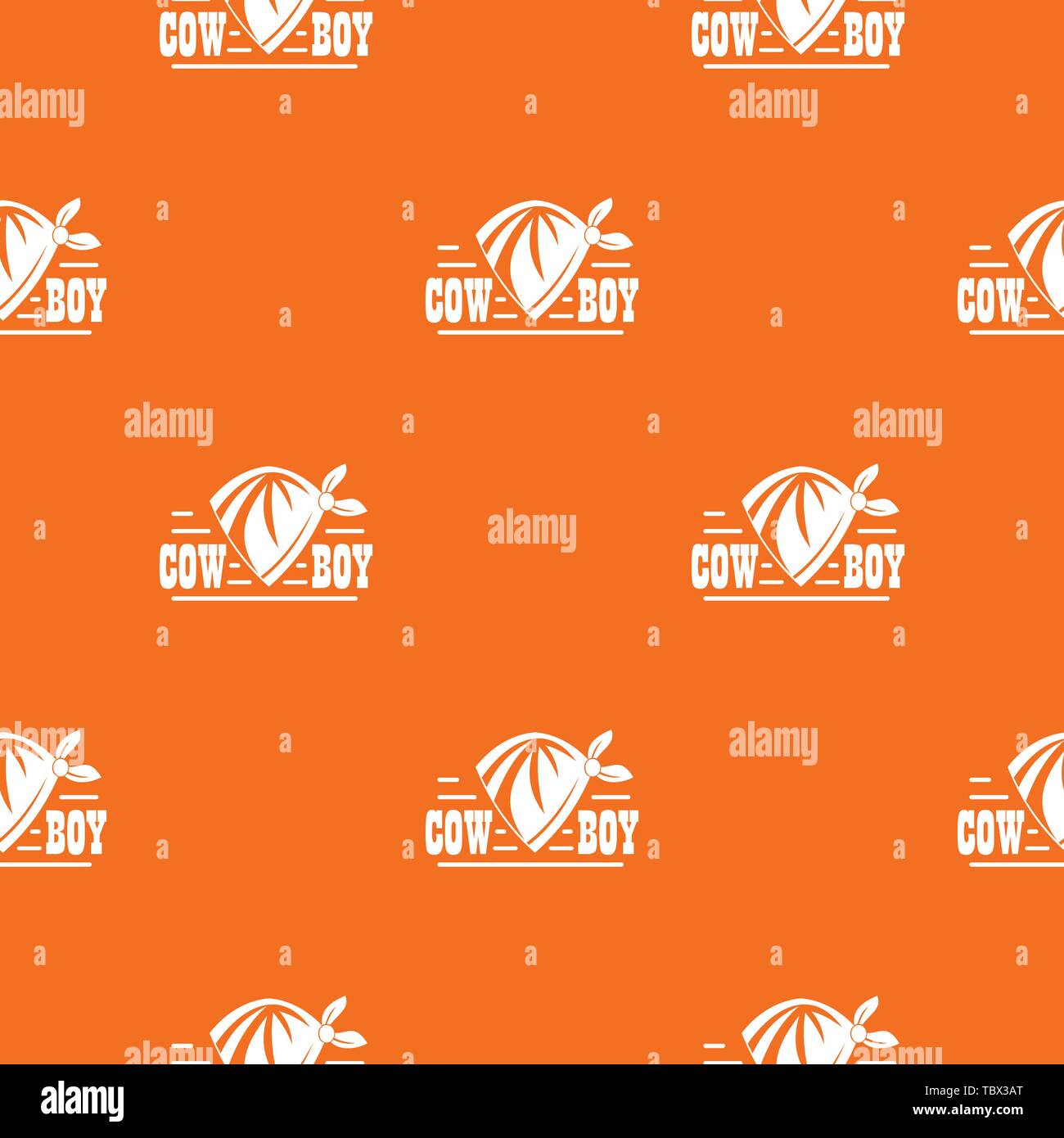 Cowboy pattern vector orange Stock Vector