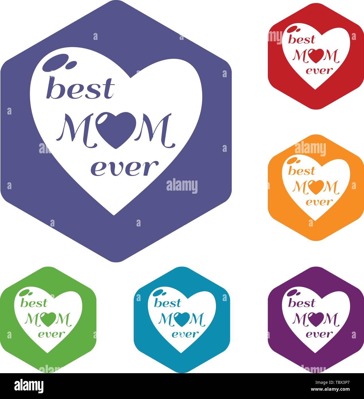 Best mother icons vector hexahedron Stock Vector Image & Art - Alamy