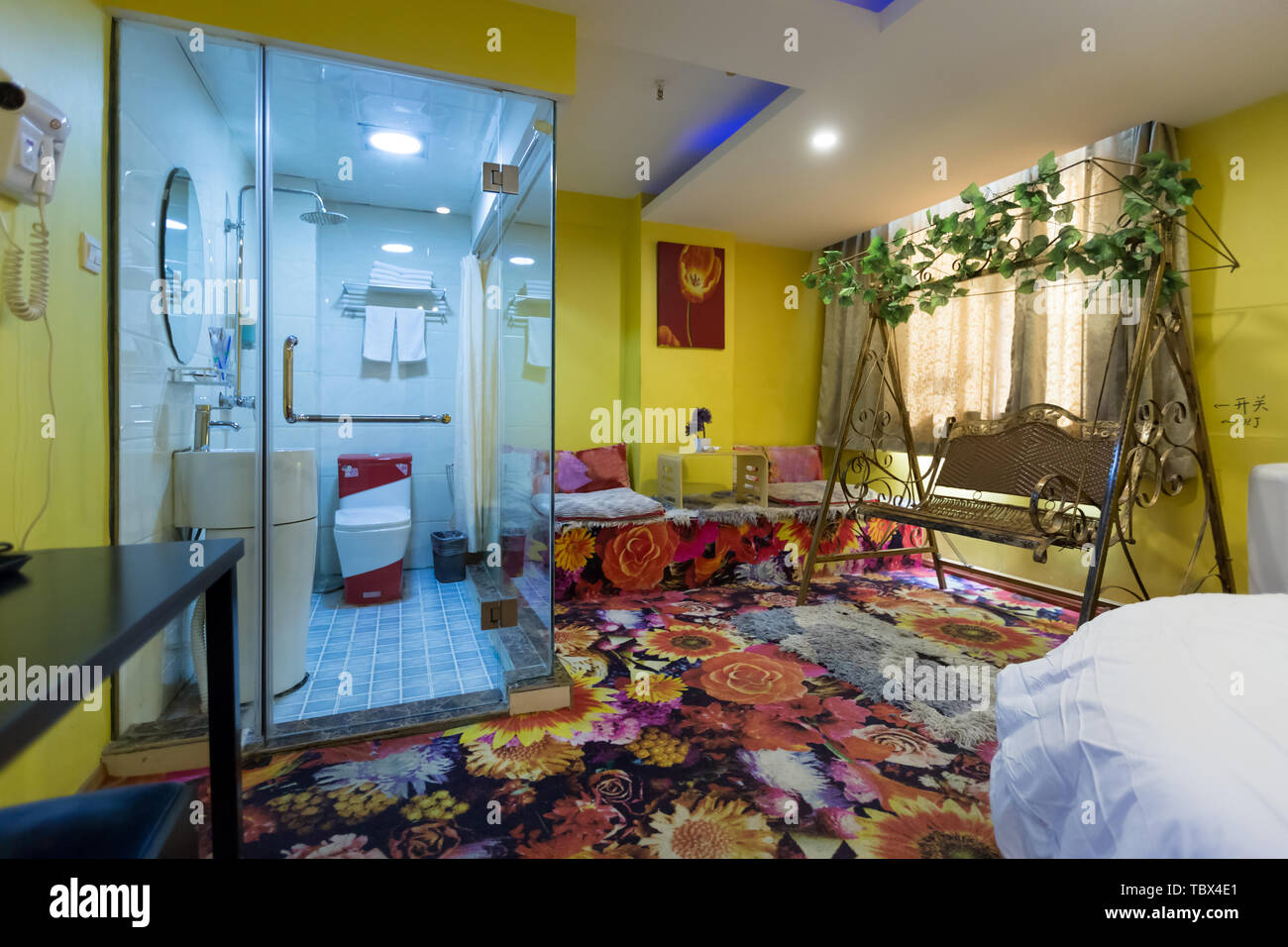 Chinese hotel rooms Stock Photo Alamy