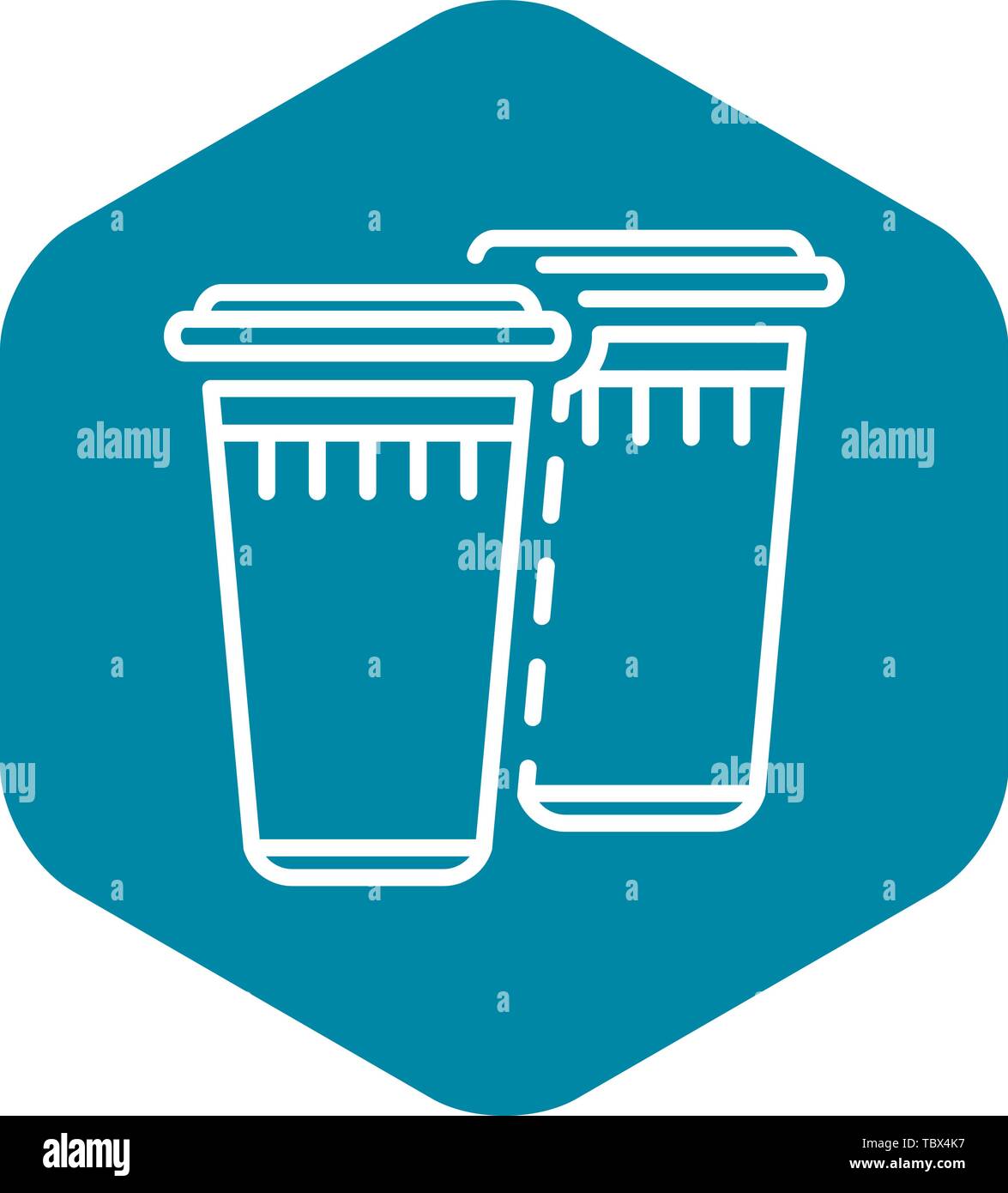 Plastic glasses icon, outline style Stock Vector Image & Art - Alamy