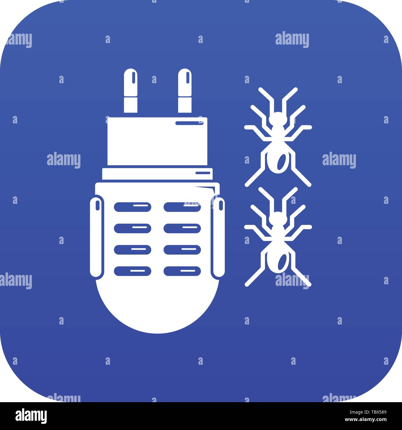 Electric mosquito icon blue vector Stock Vector