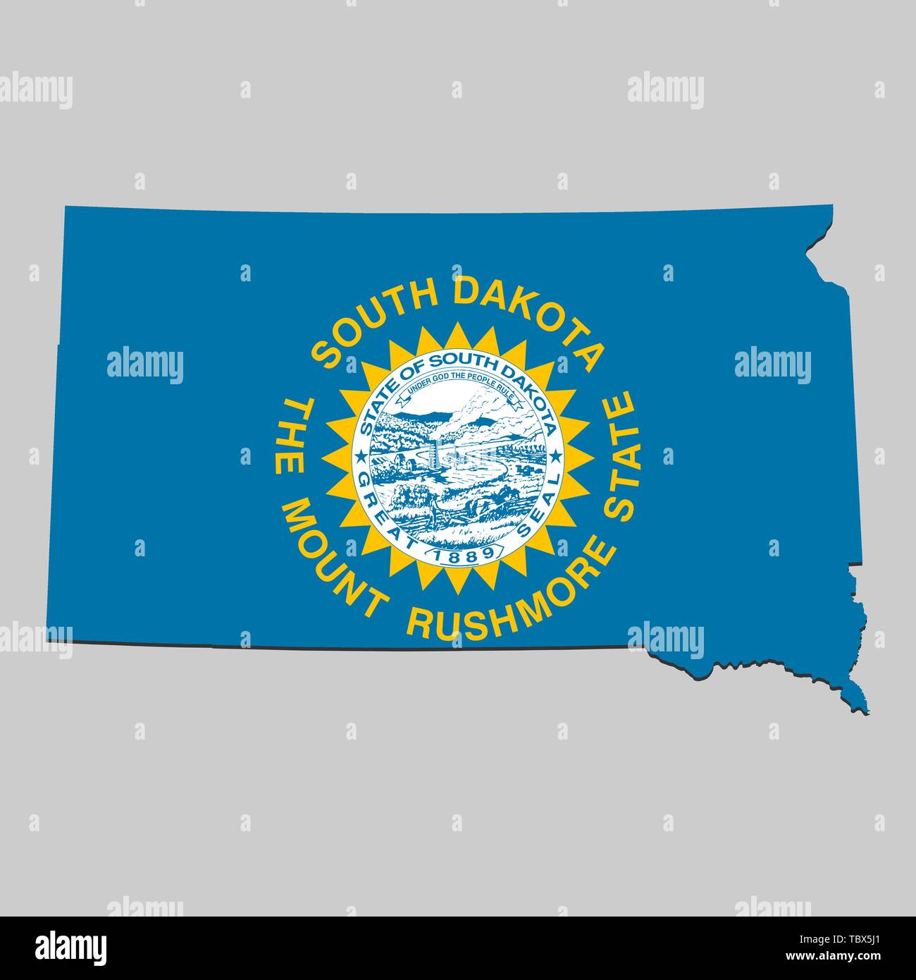 Map of south dakota hires stock photography and images Alamy