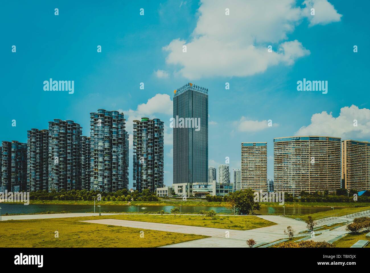 Business tourism no one has finance high rise building is outdoors hi ...
