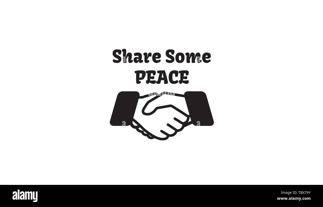 Share Some Peace Logo Design Illustration Stock Vector. 