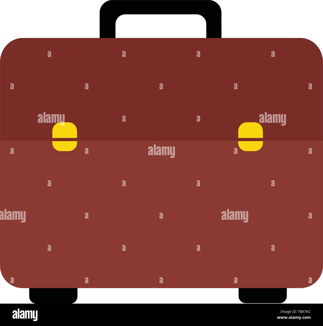Briefcase icon flat isolated on white background vector illustration Stock Vector