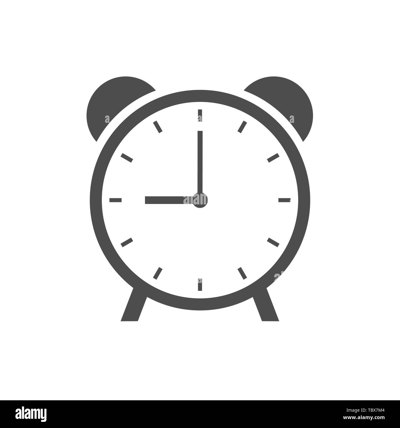 Simple Alarm clock icon isolated. Vector illustration Stock Vector