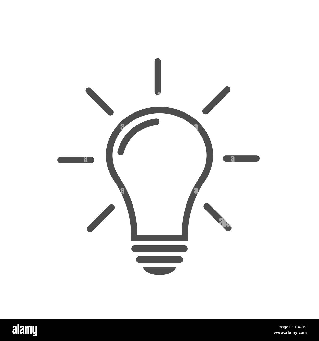 Simple bulb icon. Business Idea concept Vector illustration Stock Image & Art -