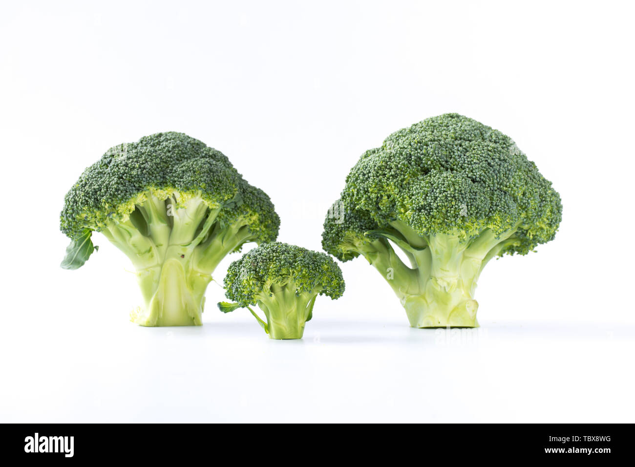 Cauliflower, scientific name broccoli, also known as mustard blue, broccoli, broccoli flower. Stock Photo