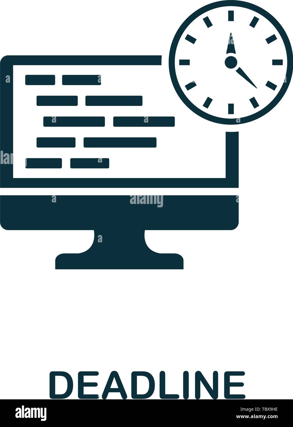 Deadline icon. Creative element design from programmer icons collection. Pixel perfect Deadline icon for web design, apps, software, print usage Stock Vector