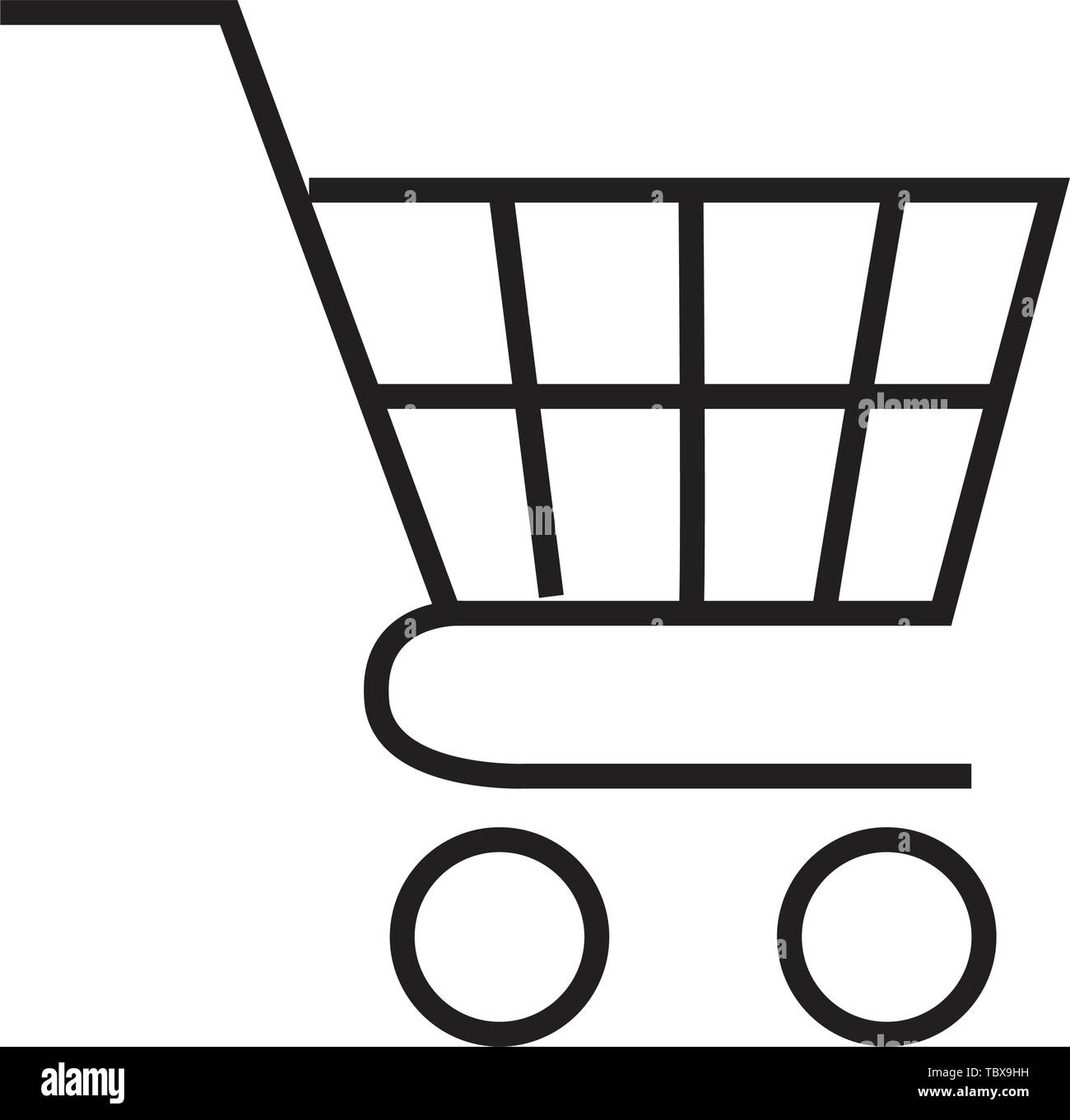 Shopping cart icon line vector illustration isolated on white eps Stock ...