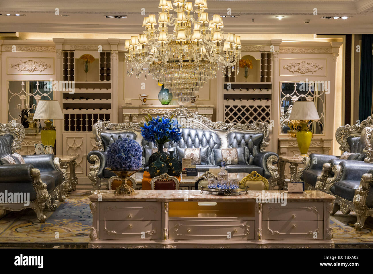 Modern living room sofa design Stock Photo - Alamy